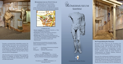 Außenseite des Römemuseum-Flyers